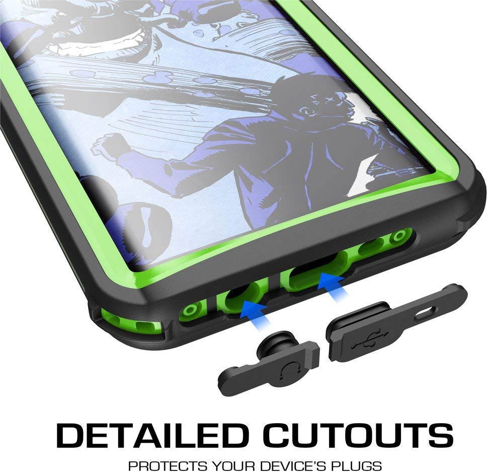 Ghostek Nautical Galaxy S8 Plus Waterproof Case with Screen Protector Extreme Rugged Heavy Duty Protection Full Body Sealed Shell Underwater Shockproof for 2017 Galaxy S8 Plus (6.2 Inch) - (Black)