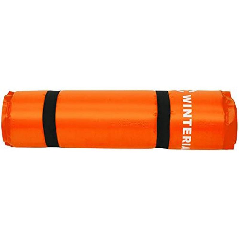 Winterial 72x20 Inch Outdoor Self Inflating Backpacking Camping Bed Roll Sleeping Pad Mat, Single, Orange