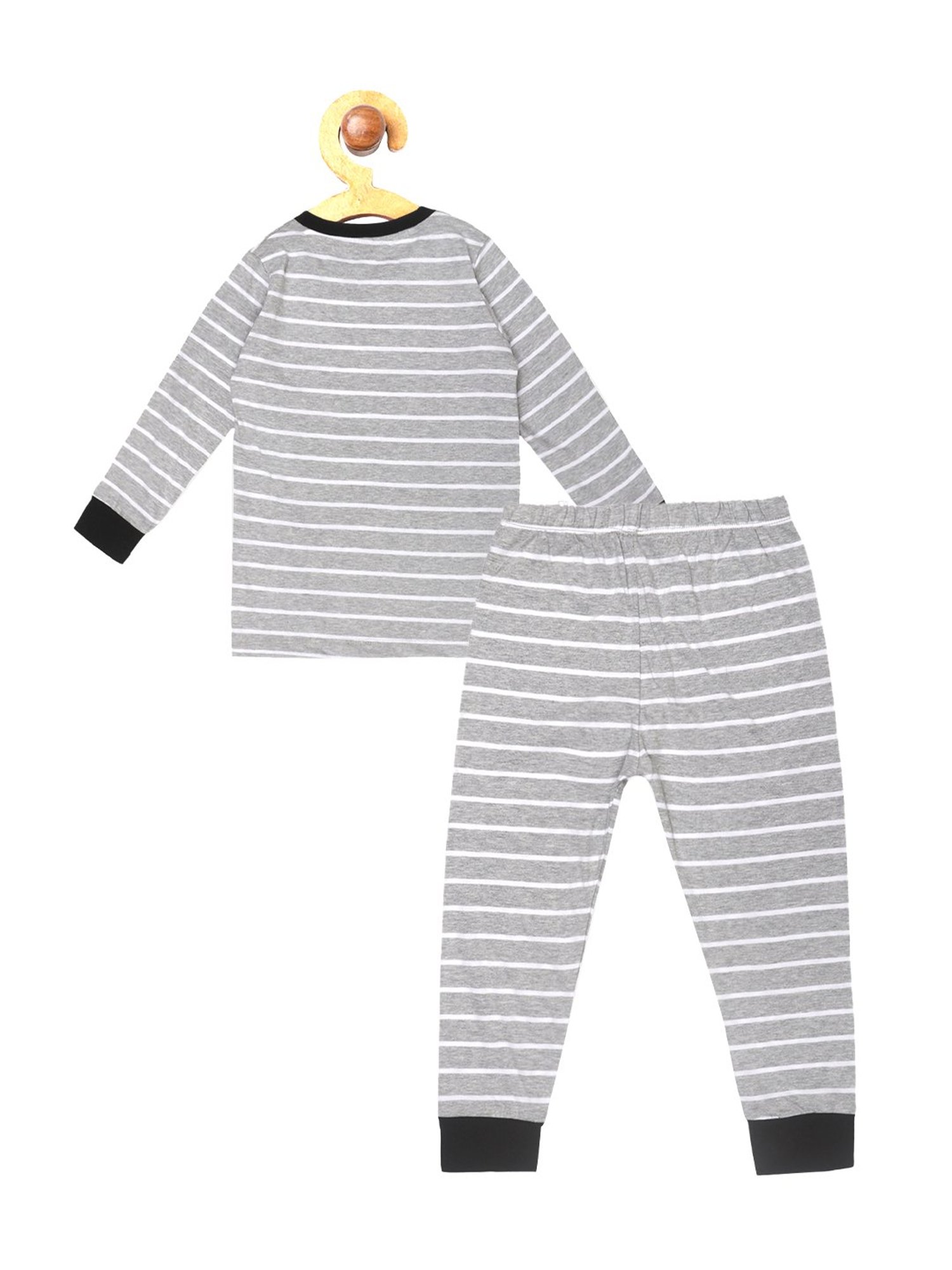 Lazy Shark Boys Grey Printed T-Shirt with Pants