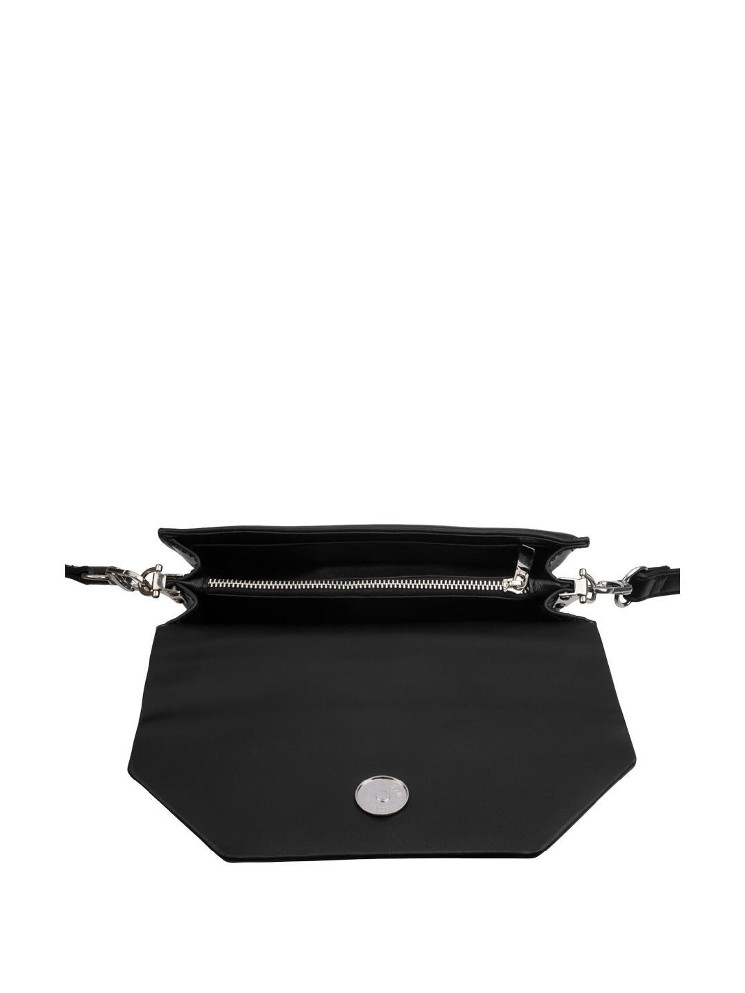 Angeline Black Solid Medium Sling Handbag