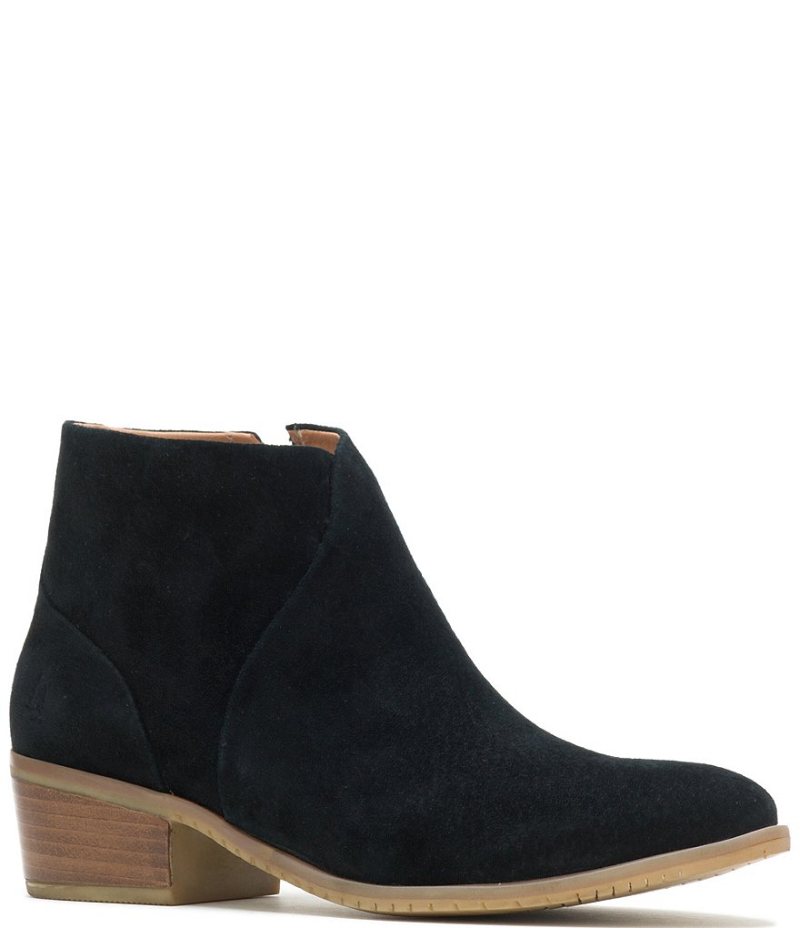 Hush Puppies Sienna Suede Block Heel Booties