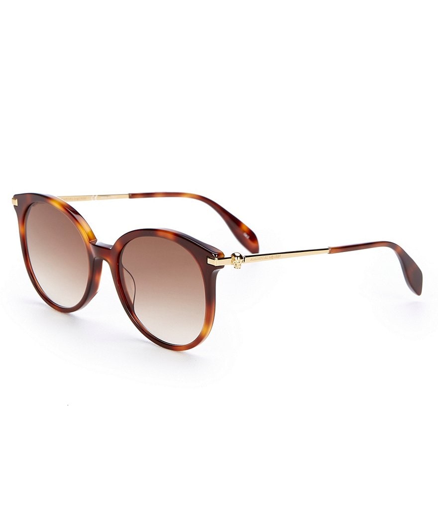 Alexander McQueen Round Tortoise Sunglasses