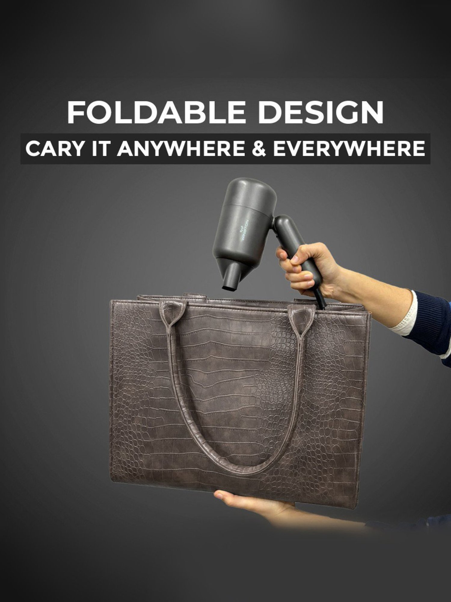 WINSTON Hair Dryer with Foldable Compact Design (1200 Watt)