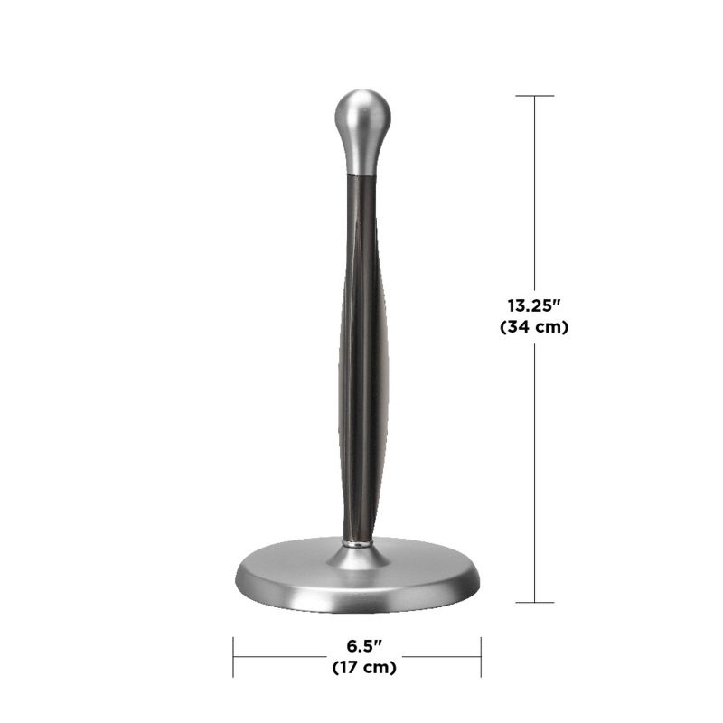 Steel Upright Paper Towel Holder Brushed Nickel - Umbra