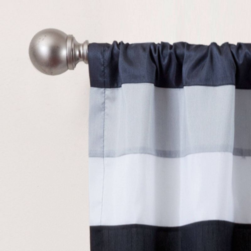 18"x84" Iman Window Valance White/Black - Lush Décor