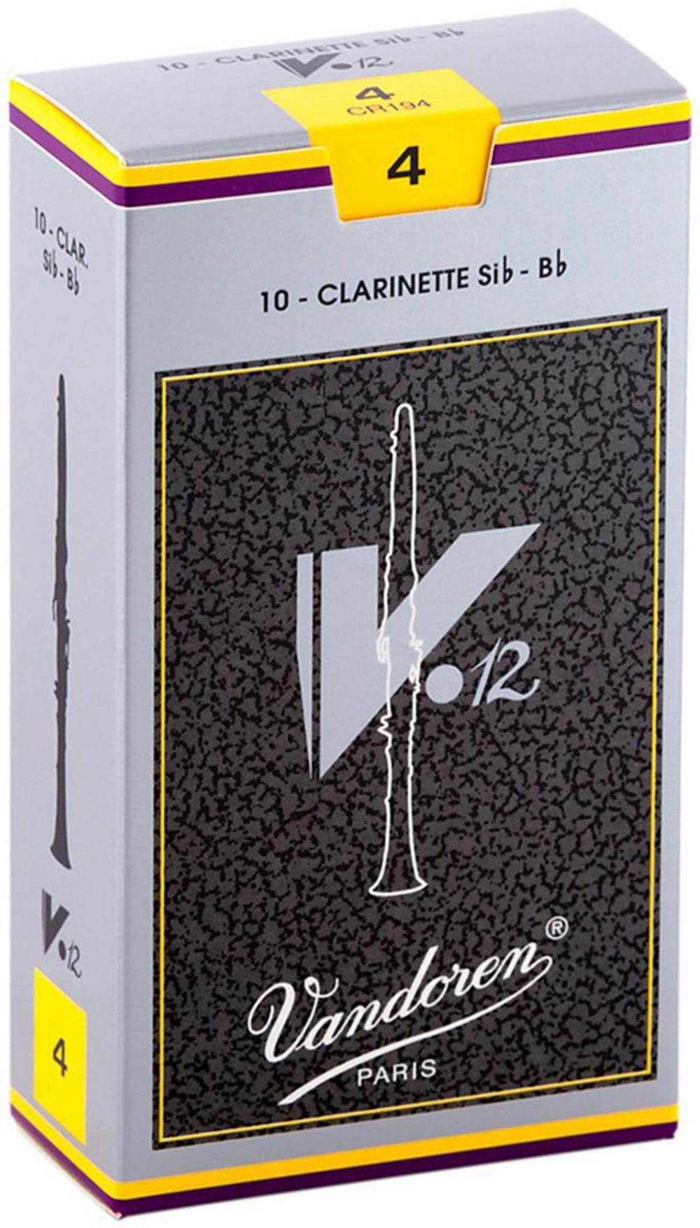 Vandoren 10 Bb Clarinet V12 #4 Reeds