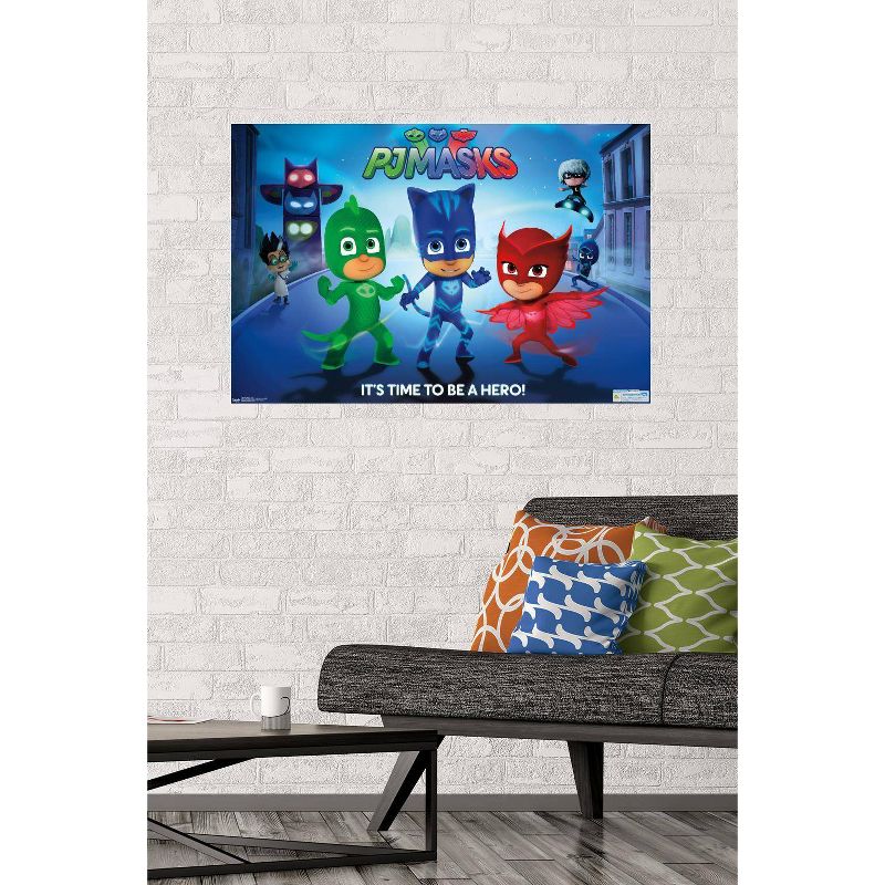 22" x 34" PJ Masks: Its Time To Be A Hero Unframed Wall Poster - Trends International