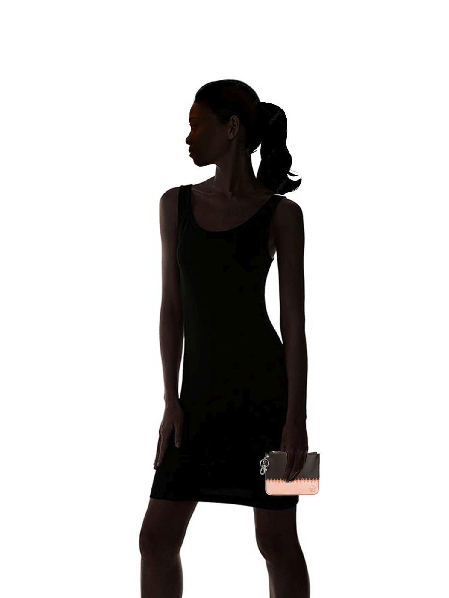 Spice Art Brown & Pink Embroidered Coin Pouch