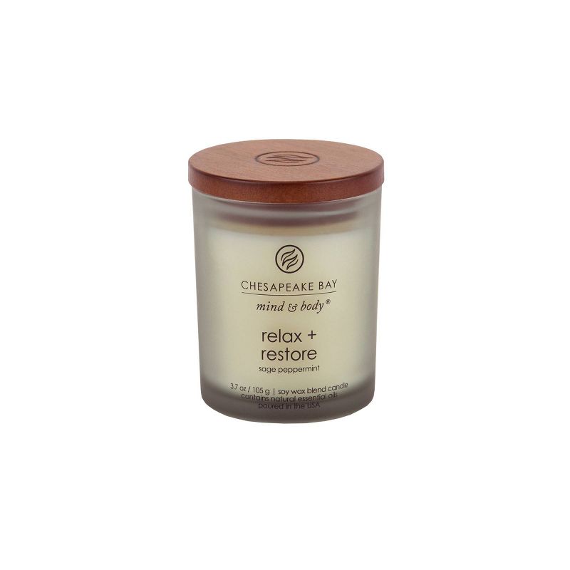 3.7oz Glass Jar Candle Relax + Restore - Mind & Body by Chesapeake Bay Candle