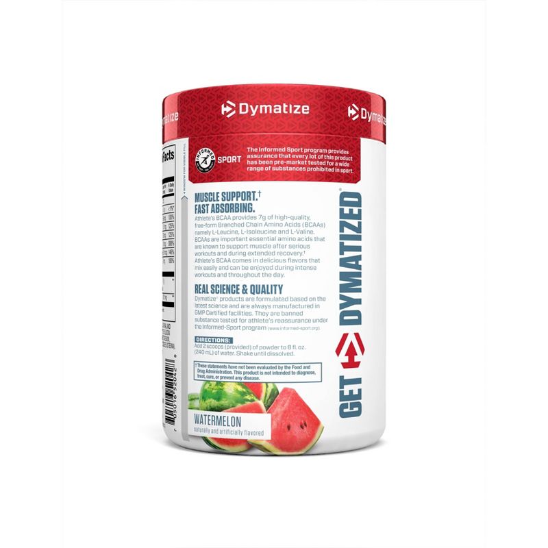 Dymatize Athlete's BCAA Dietary Supplements - Watermelon - 10.58oz