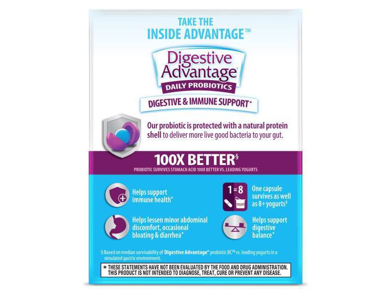 Digestive Advantage Daily Probiotic Capsules for Men & Women - 50ct