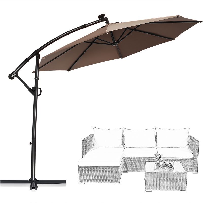 9' x 5' Rectangular Double Top Patio Outdoor Market Umbrella Emerald Green - Crestlive Products