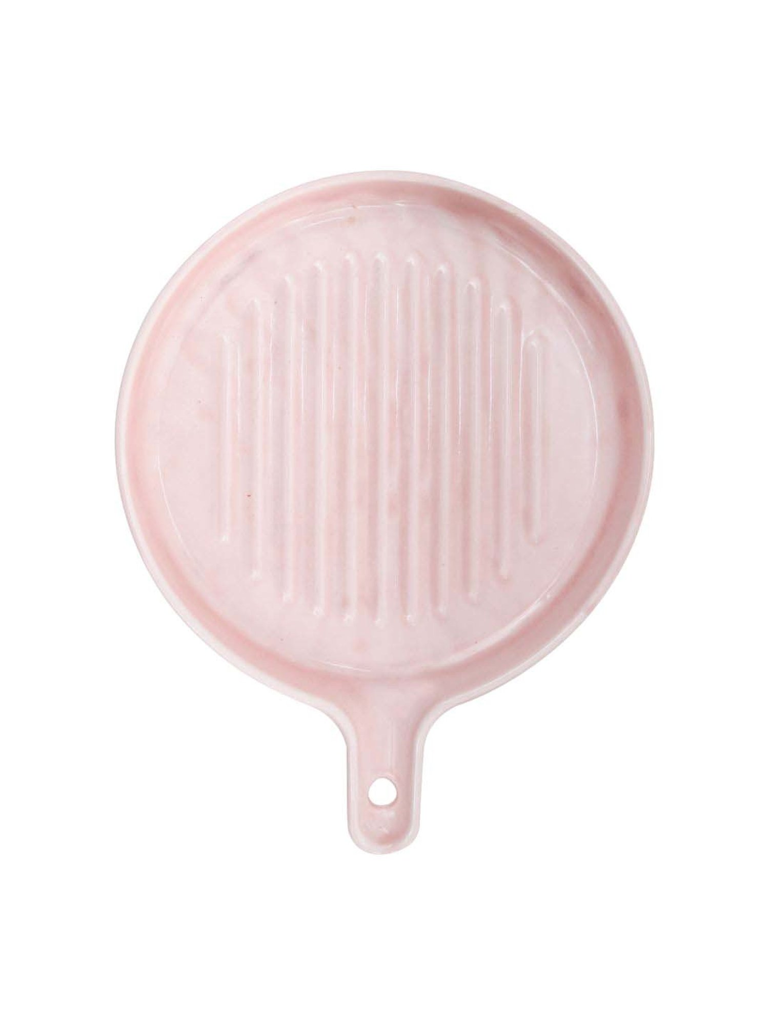 Clay Craft Pink Ceramic Round Grill Plate