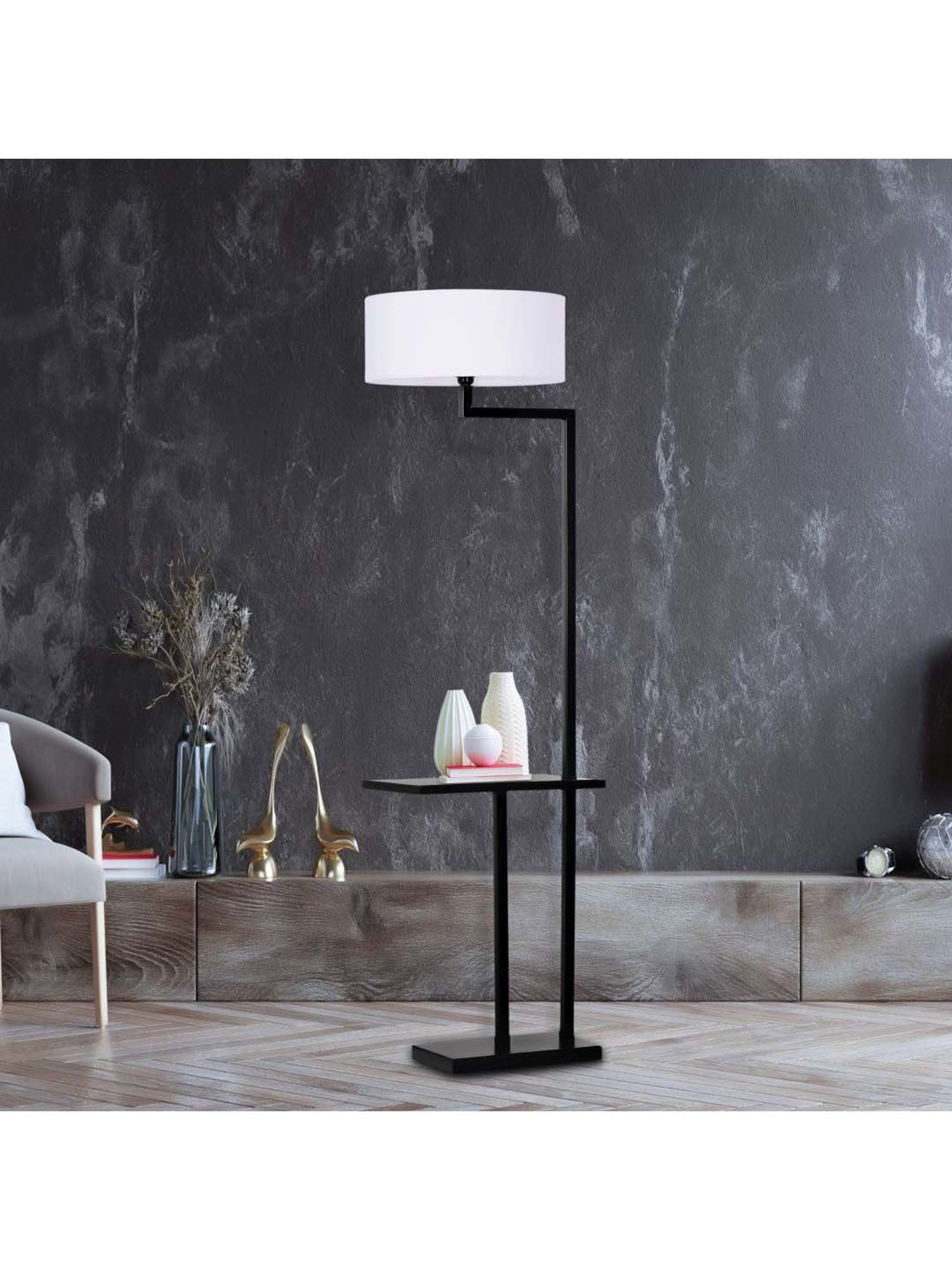 64" x 8.9" x 10.5" Smart Light Full Spectrum Floor Lamp (Includes LED Light Bulb) White - Verilux