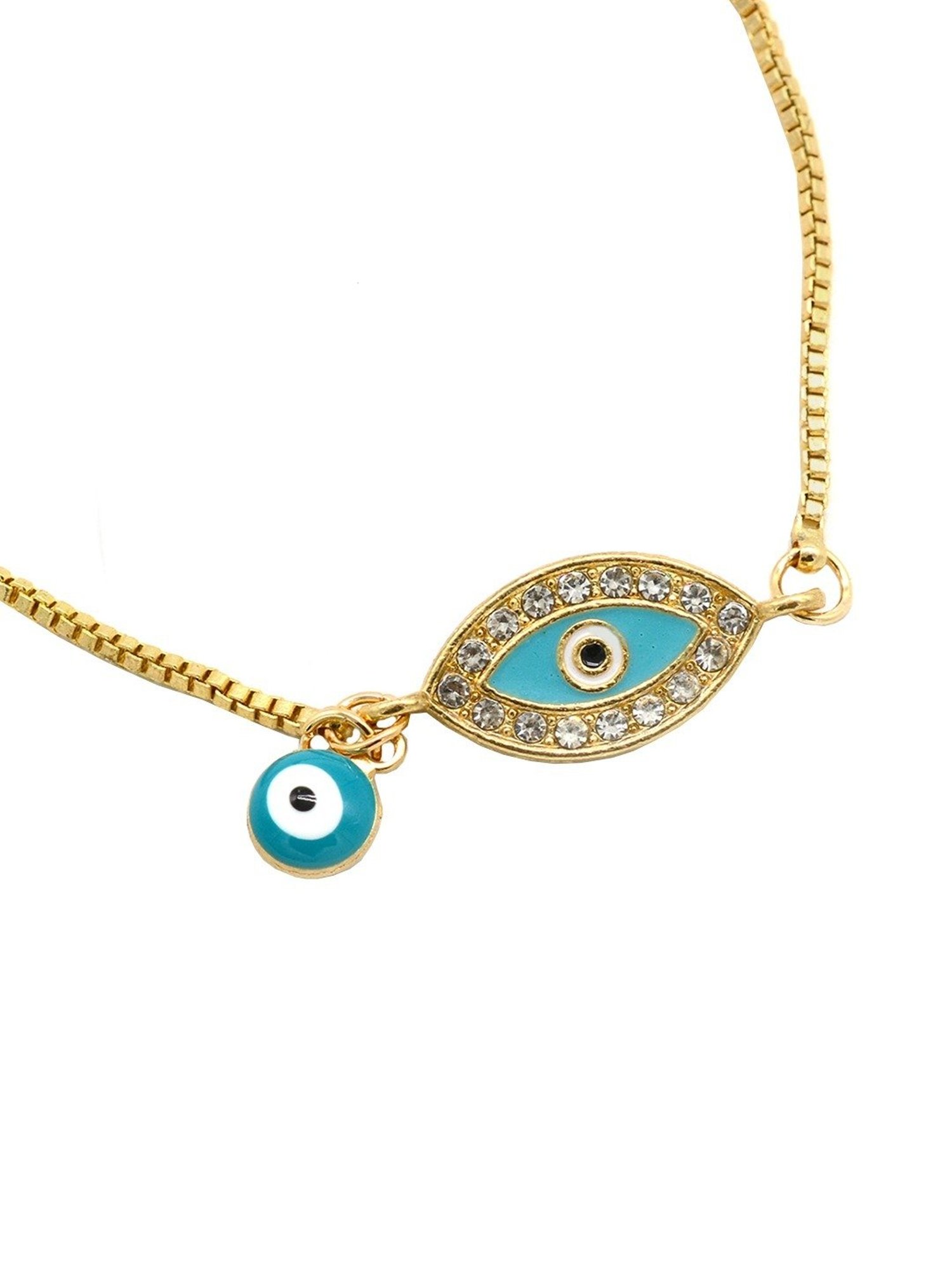 Joker & Witch Golden Ivy Evil Eye Flexible fit Bracelet