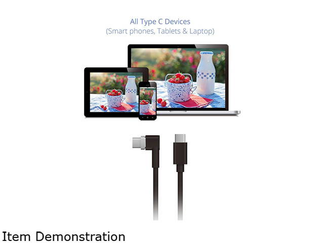 XtremPro 11176 6 ft. Magnetic USB-C to USB Type-C Charging Adapter Data Sync Cable - Black