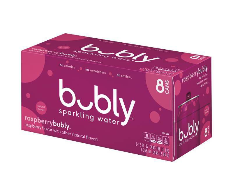 bubly Raspberry Sparkling Water - 8pk/12 fl oz Cans