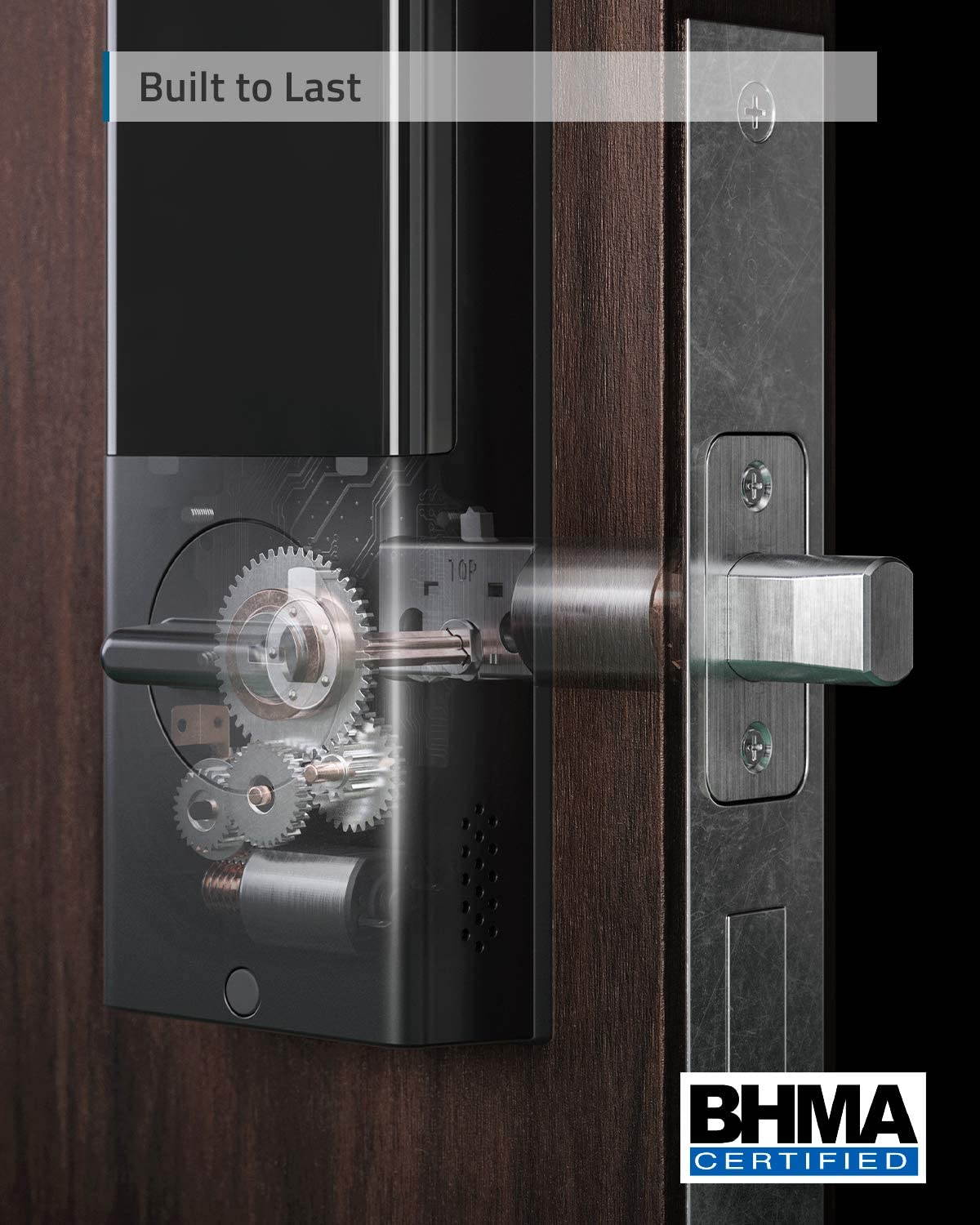 eufy Security Smart Lock Touch & Wi-Fi, Fingerprint Scanner, Keyless Entry Door Lock, Smart Wi-Fi Lock, Bluetooth Electronic Deadbolt, Touchscreen Keypad, BHMA Certified, IP65 Weatherproofing