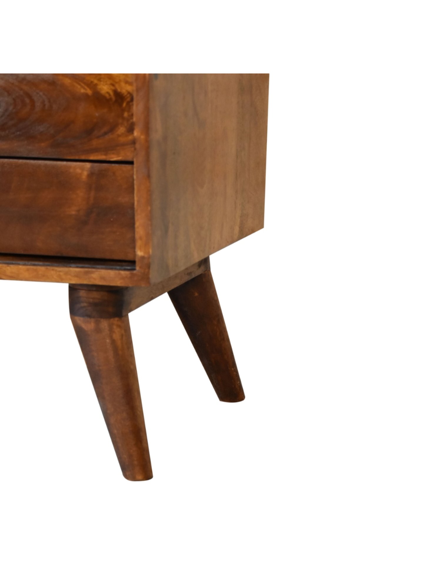 Artisan Furniture Chestnut Sliding Brown Wood Cabinet