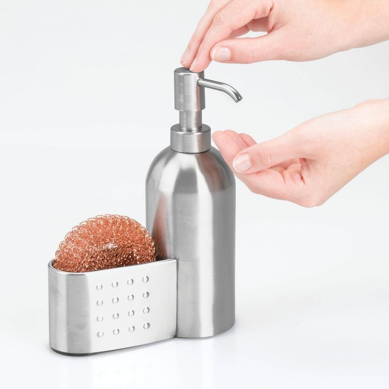 iDESIGN Forma Soap & Scrubby Caddy Silver