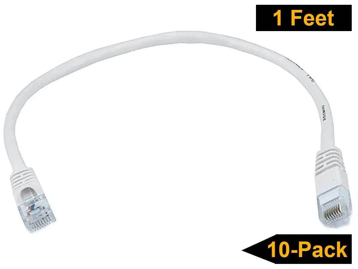iMBAPrice 7 ' Cat5e Network Ethernet Patch Cable, 10 Pack, White (IMBA-CAT5-07WT-10PK)