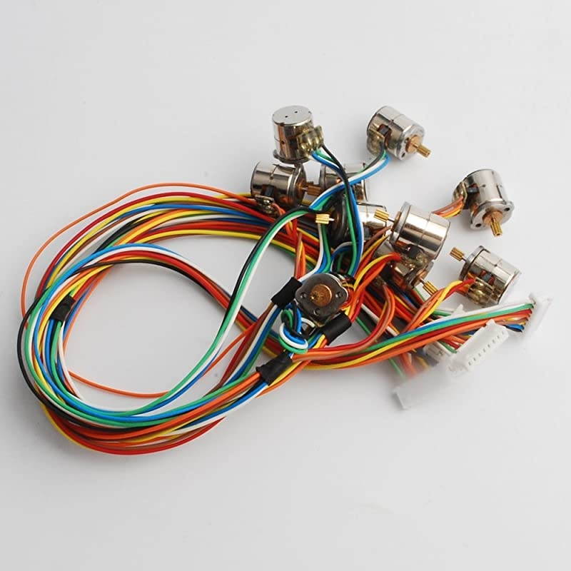 4 Wire 2 Phase Mini stepper motor micro stepper motor D8xH92mm with cable and small output Copper gear