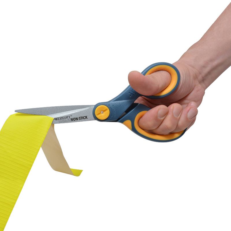 Wescott Titanium Bonded Non-Stick Scissor 8" - Gray/Orange