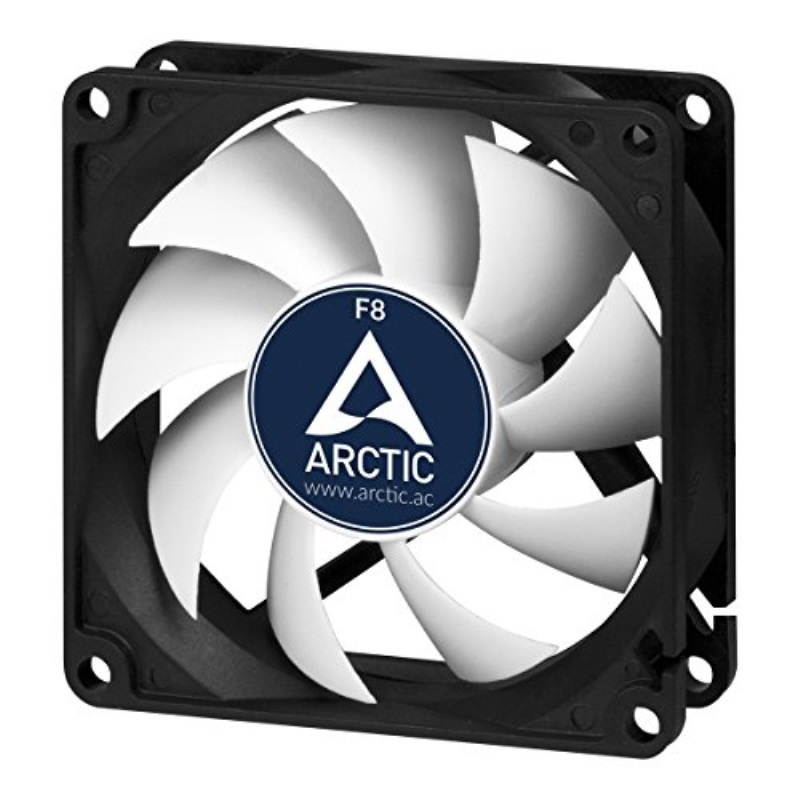 Arctic F8-80 mm Standard case Fan Ultra Low Noise cooler Silent cooler with Standard case Push- or Pull configuration Possible