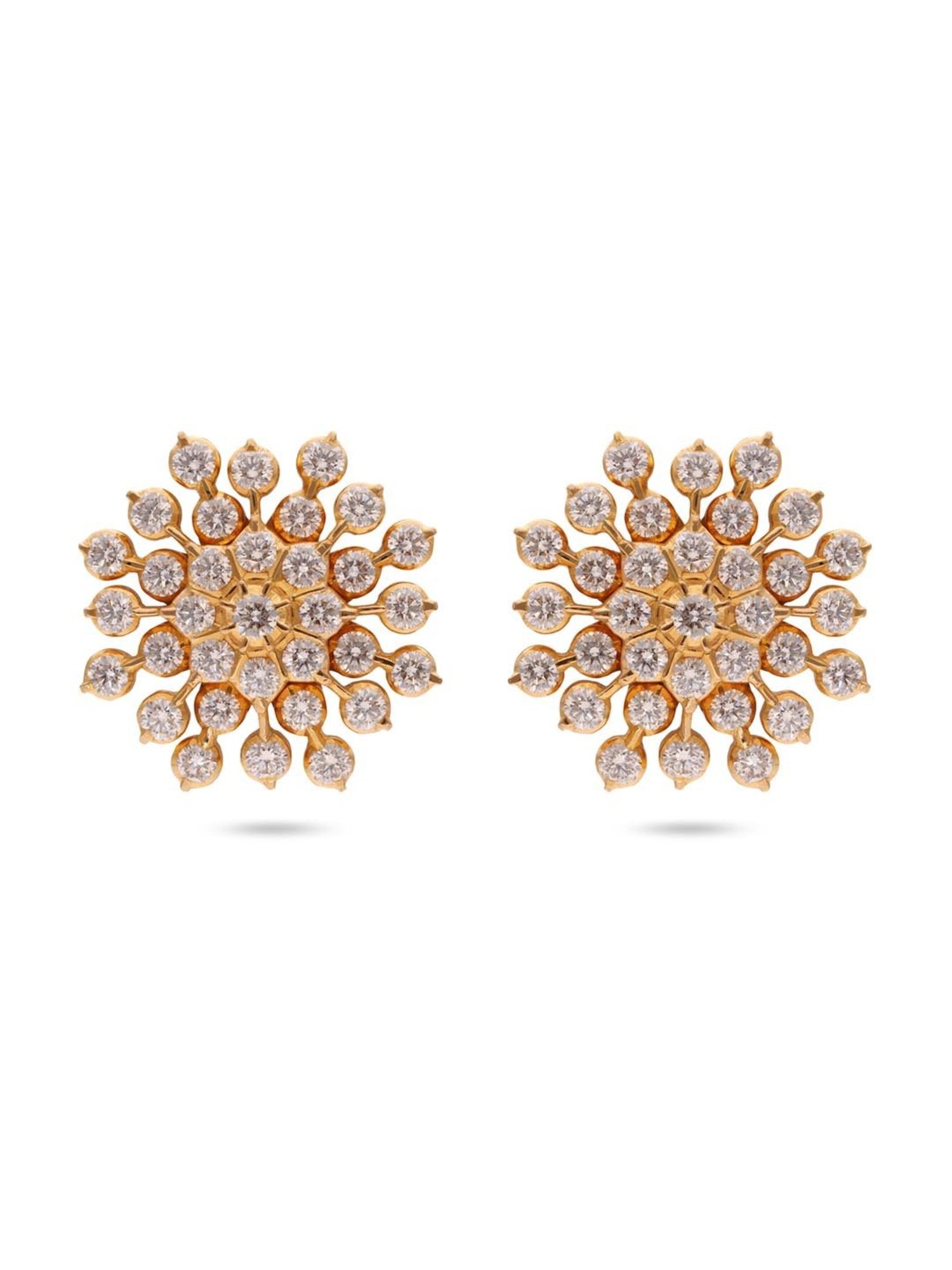 CKC 22k Gold & Diamond Earrings for Women