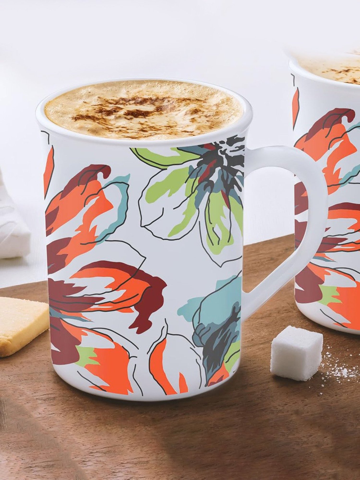 Larah by Borosil White Ceramic Opalware Mug 350ml