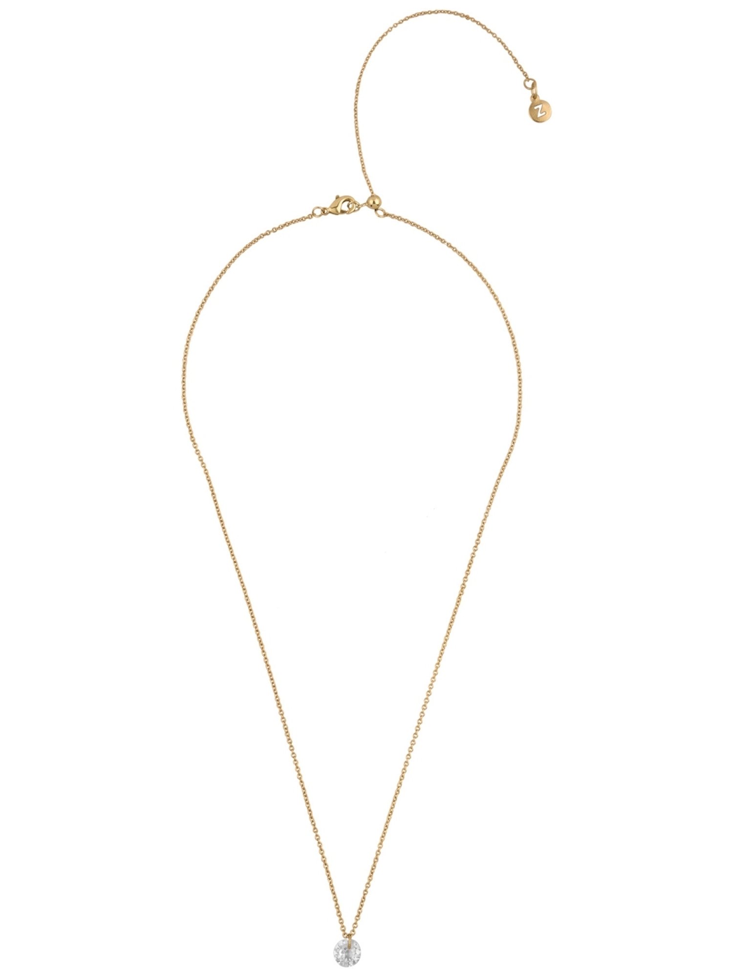 Accessorize London Women's Z Real Gold Plated Cubic Zirconia Pendant Necklace