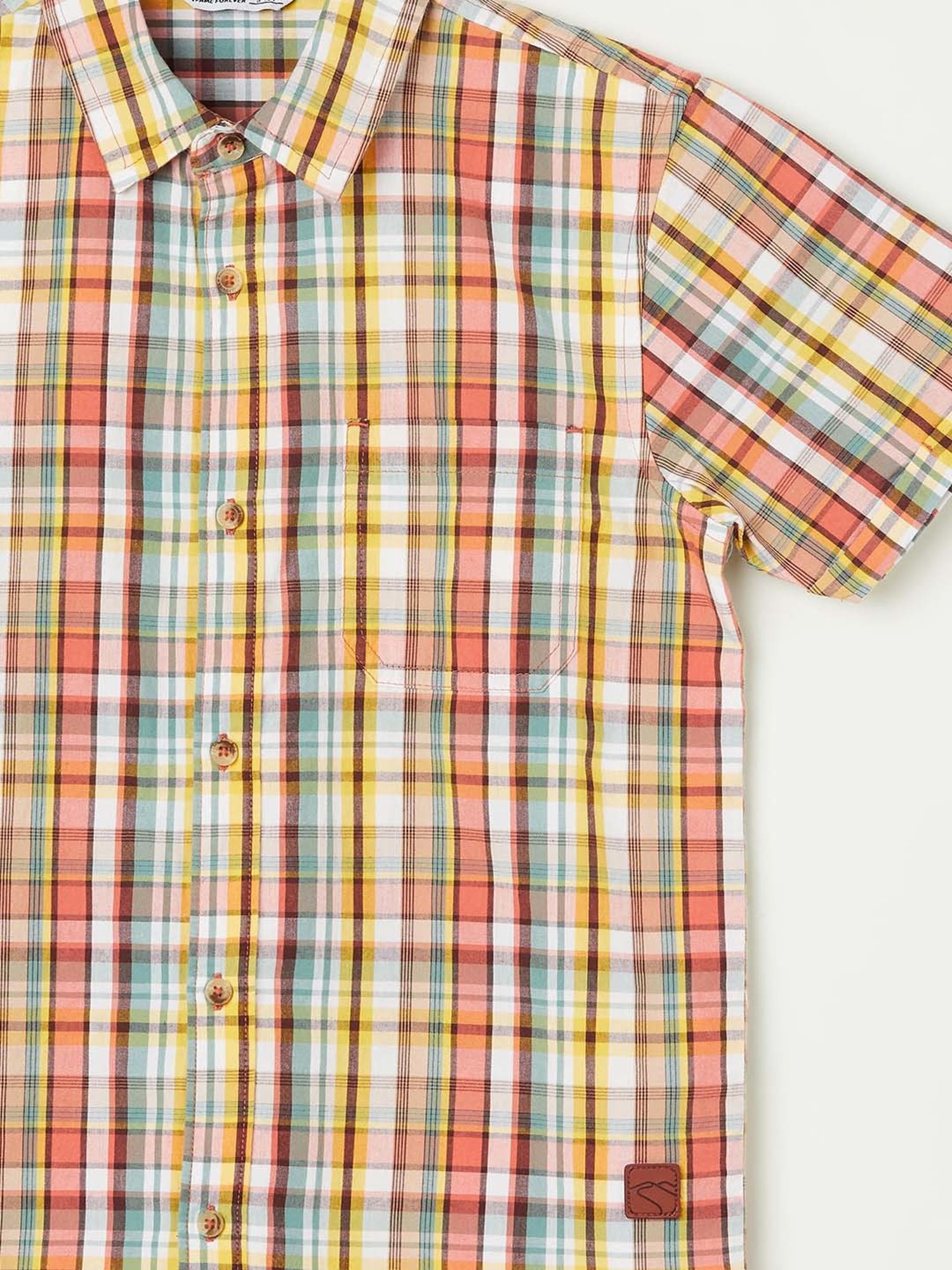 Fame Forever by Lifestyle Kids Multicolor Cotton Chequered Shirt