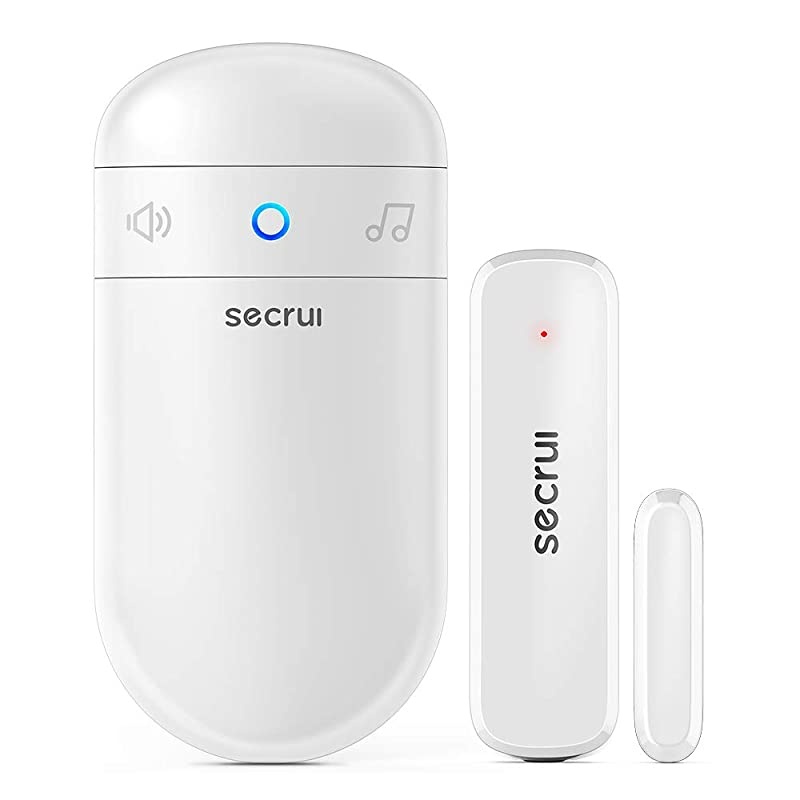 Chime Wireless Alarm Contact Sensor Doobell with 500ft Range 52 Chimes Adjustable Volume Mute Mode LED Indicators 1 Plugin Receiver 1 Sensor for OfficeHomeStore