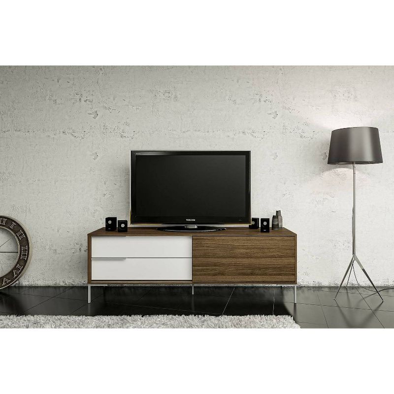 70" Greenwich TV Stand Walnut/White - Chique