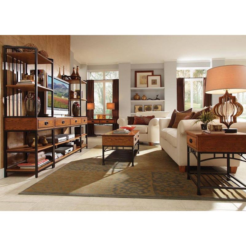 Rosemark 3 Door Media Credenza TV Stand for TVs up to 66" Gray - Treasure Trove Accents