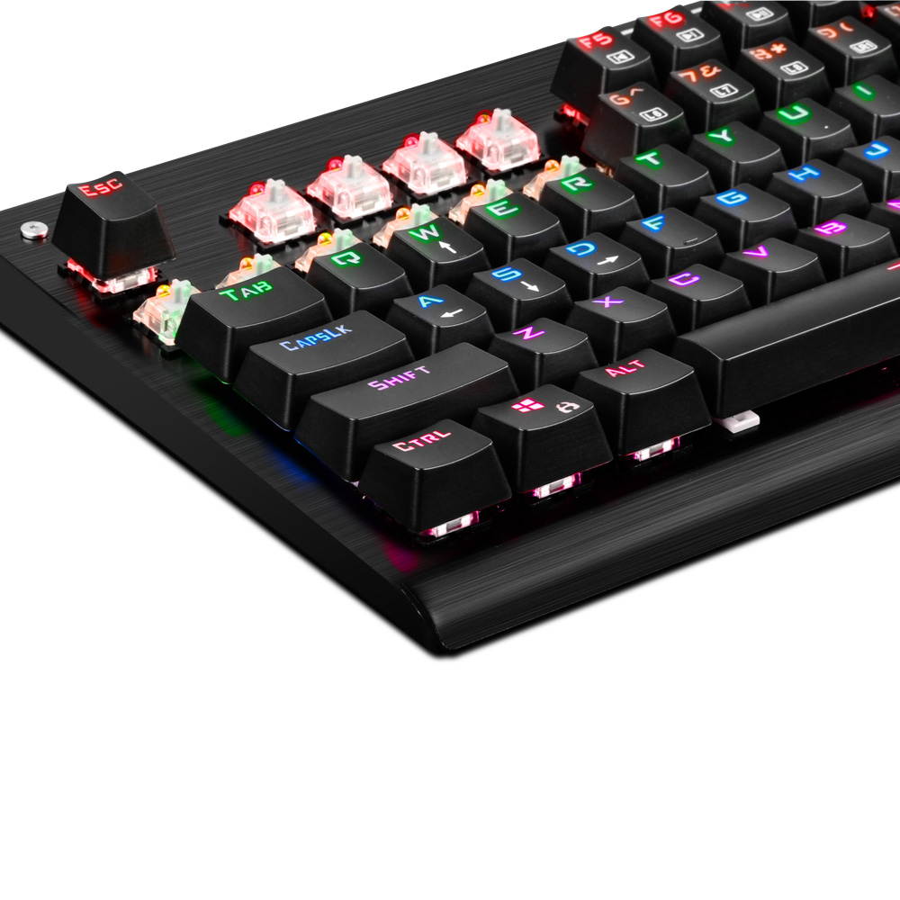 Mechanical Professional Gaming Keyboard Tactile Backlit LED 87 Keys Anti-Ghosting Backlight 9 LED Programmable Keyboard