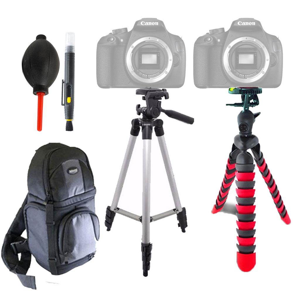 Tall Tripod + Flexible Tripod + Lens Pen + Dust Blower + DSLR Backpack