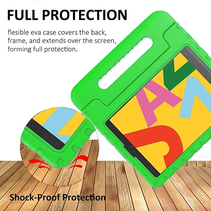 iPad 102 8th 7th Generation Case iPad 102 2020 Kids Case Light Weight Shock Proof Convertible Handle Stand Kids Friendly Case for iPad 102 inch 2019 2020 Release and Air 3 Green