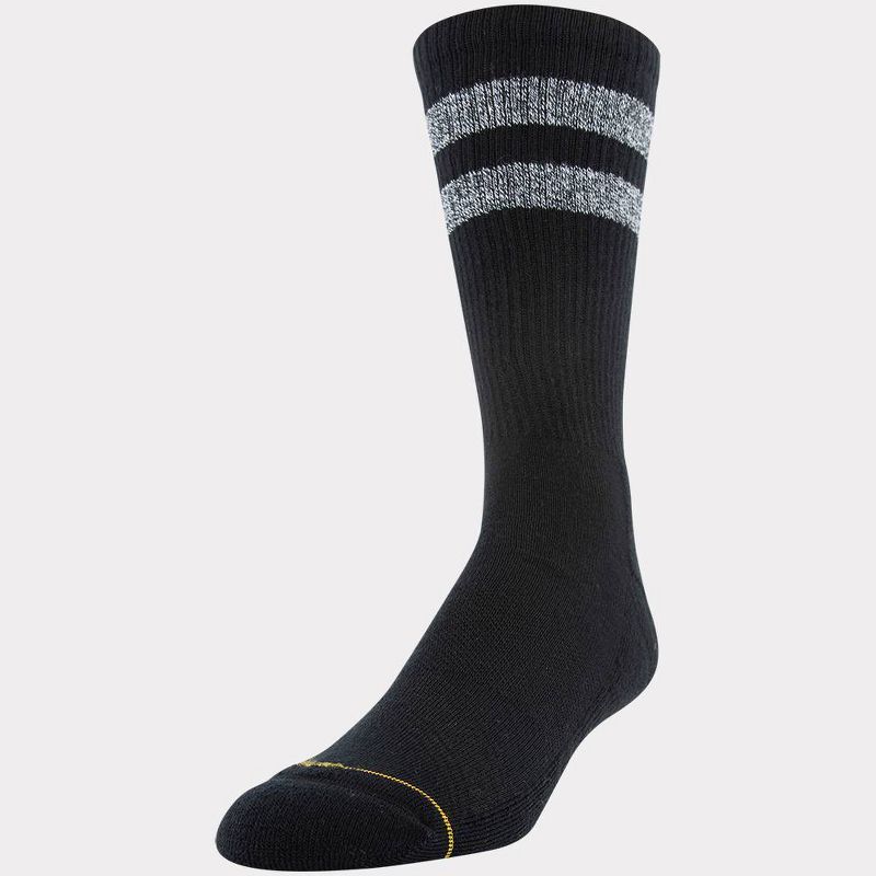Signature Gold by GOLDTOE Men's 3pk Casual GT Double Stripe Crew Socks - 6-12.5