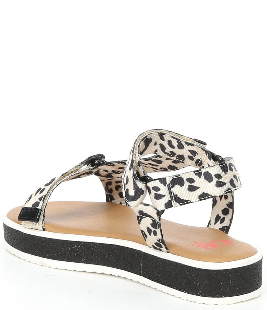 GB Girls Lulluu-Girl Leopard Print Flatform Sport Sandals (Toddler)