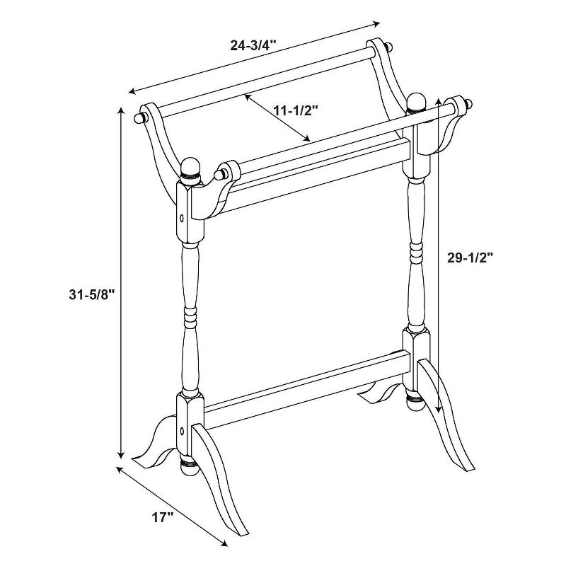 Hollis Blanket or Quilt Rack Brown - Powell Company