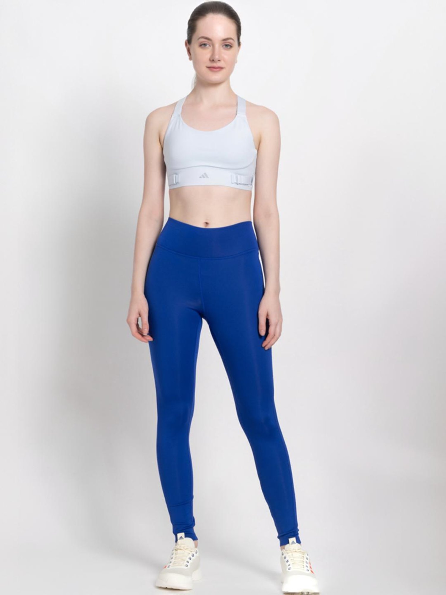 adidas Blue Mid Rise Sports Tights