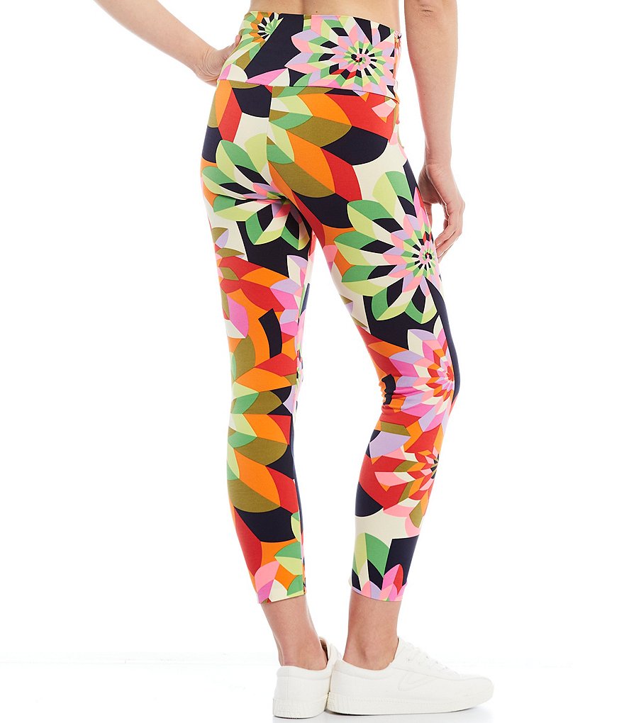 Julie Brown Luca Floral Print Straight Hem Ankle Leggings
