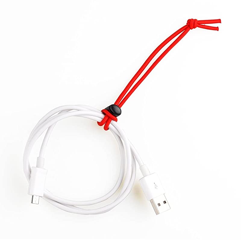 6quot Elastic Cable Ties Bungee Cords Adjustable Cable Management Reusable Red 10pack