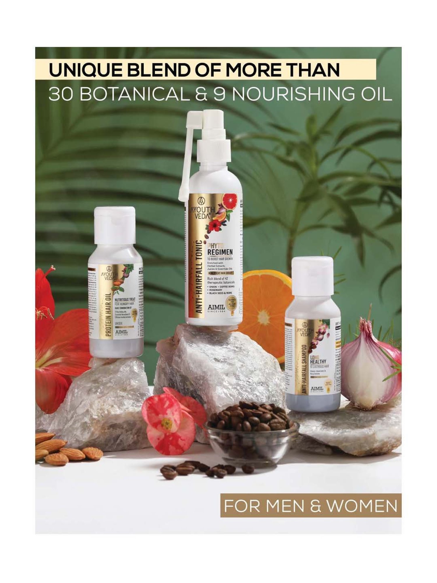 AyouthVeda Anti Hair Fall Tonic Complete Care Kit