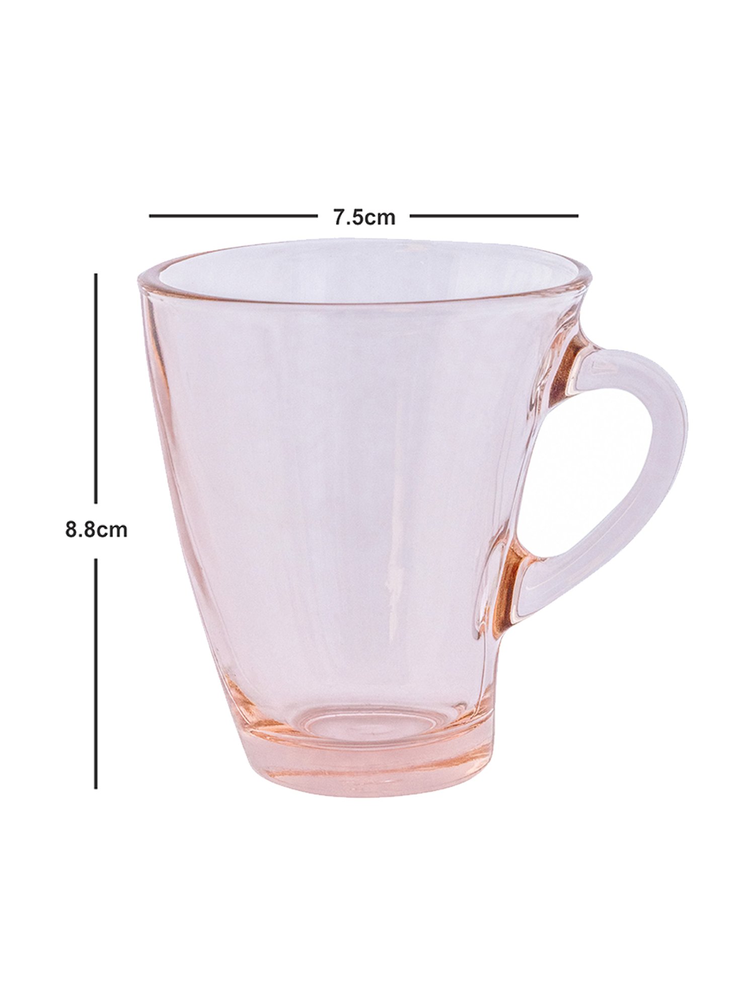 Pasabahce Transparent Glass Penguen Small Coffee Mugs - Set of 6 (170ml)