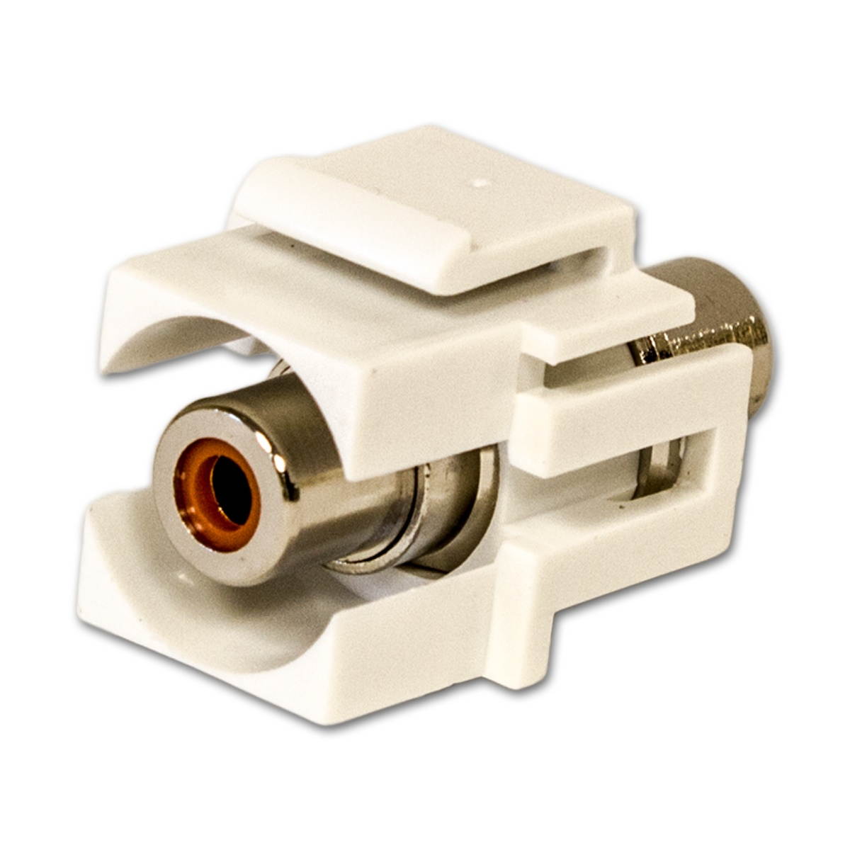 NavePoint RCA Female to Female Keystone Adapter Flush Orange