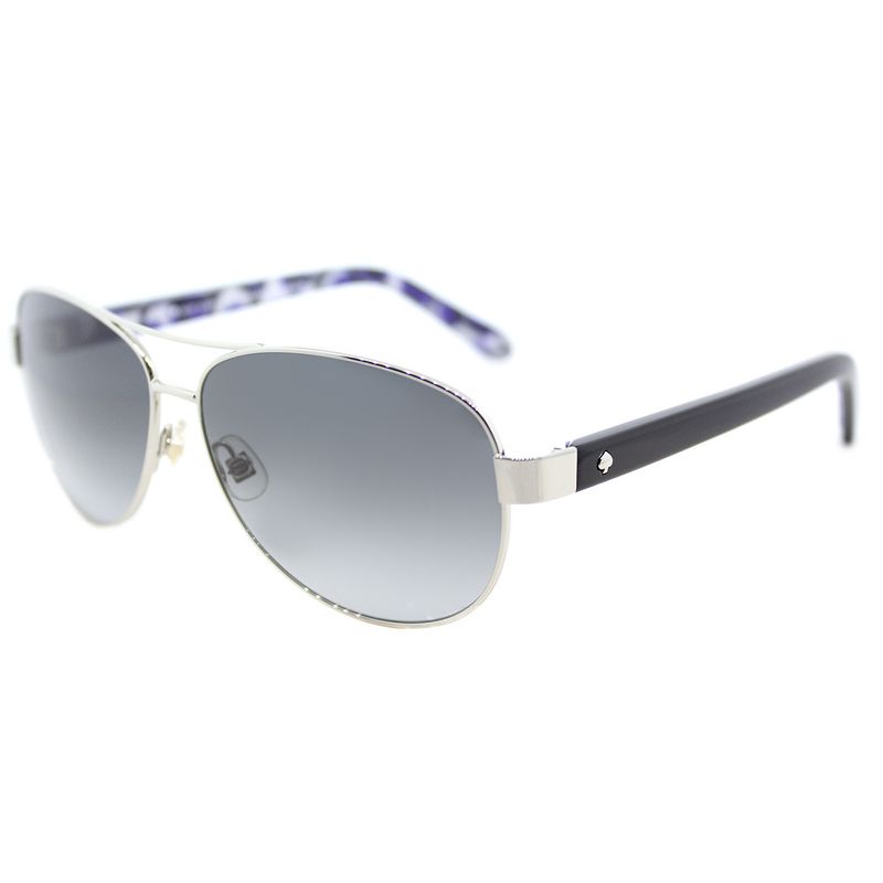 Kate Spade Dalia2/S YB7 Womens Aviator Sunglasses Siver Dots 58mm