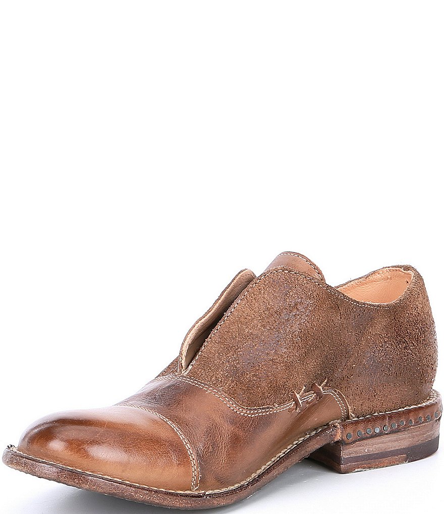 Bed Stu Rose Leather Slip-On Oxfords