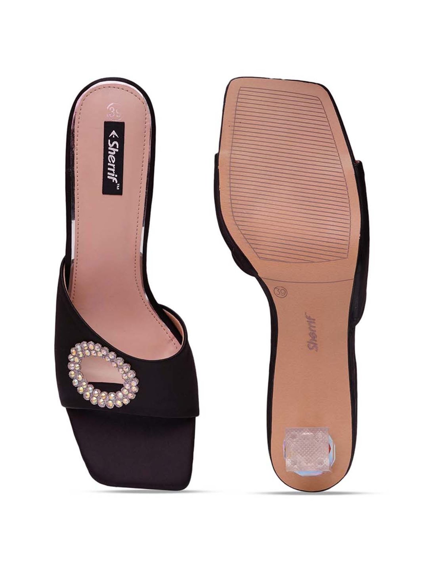 Sherrif Women's Black Casual Sandals